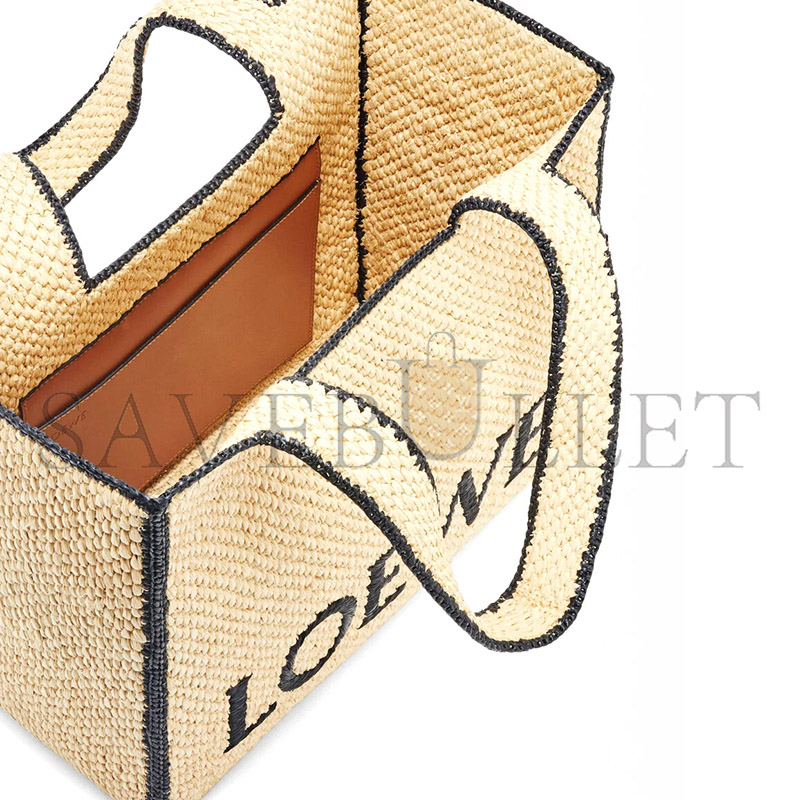 LOEWE LARGE FONT TOTE IN RAFFIA A685B60X03 (36.5*30.5*17cm)